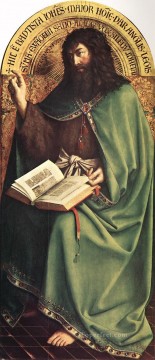  Bautista Pintura - El Retablo de Gante San Juan Bautista Renacimiento Jan van Eyck